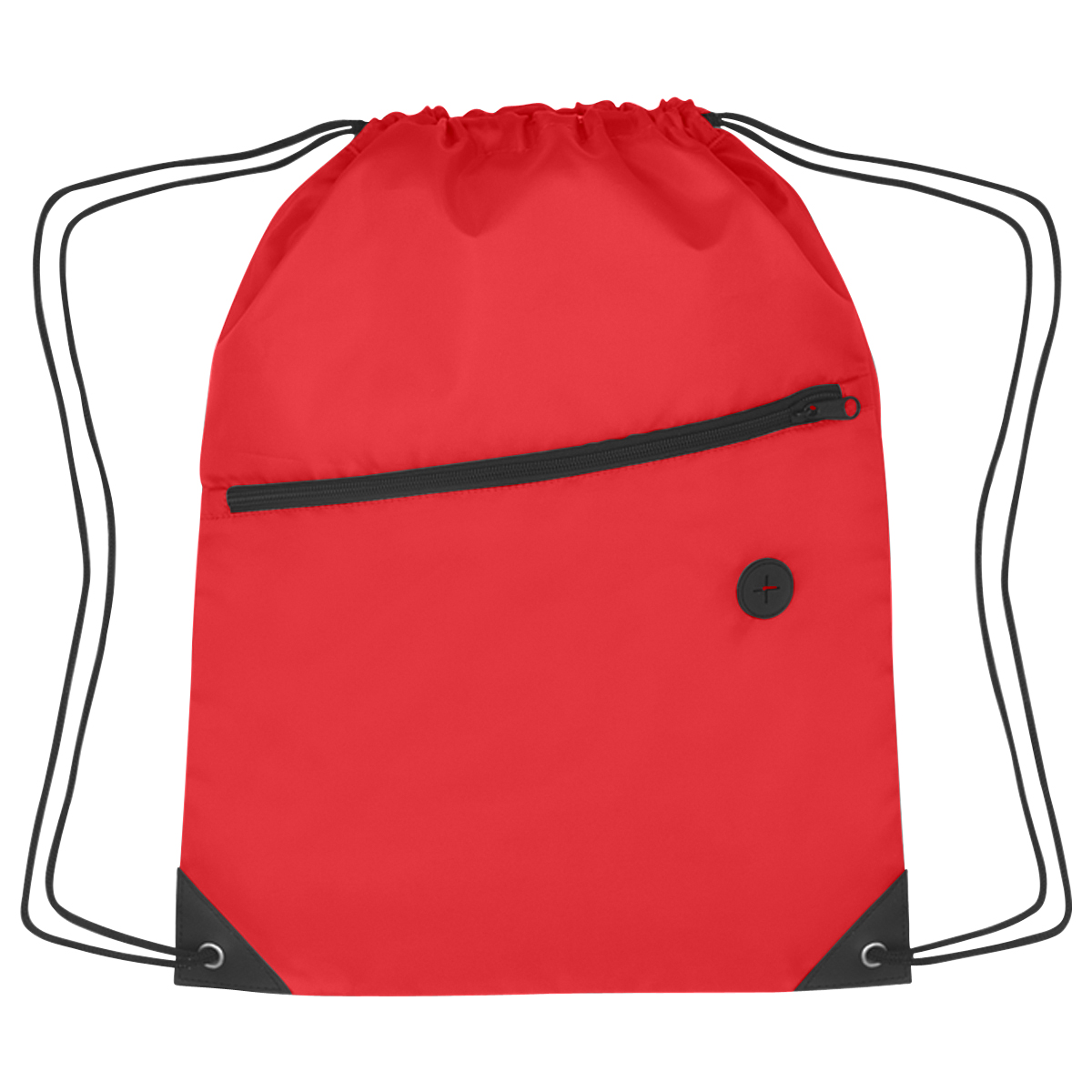 Drawstring Sports Pack with Front Zipper