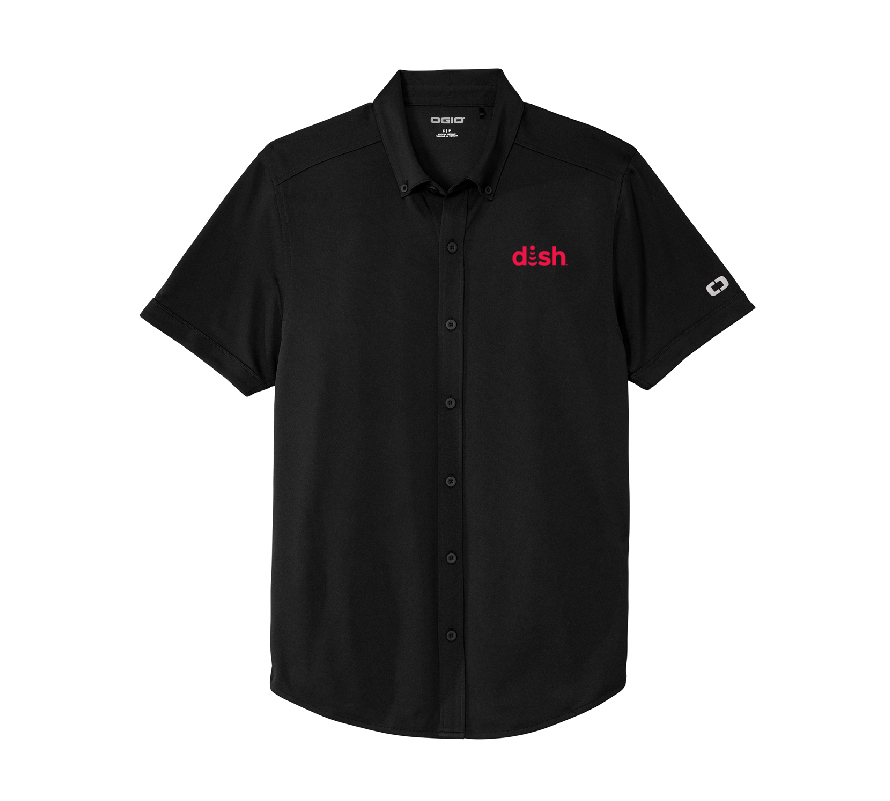 OGIO Gravitate Full-Button Polo with Dish logo