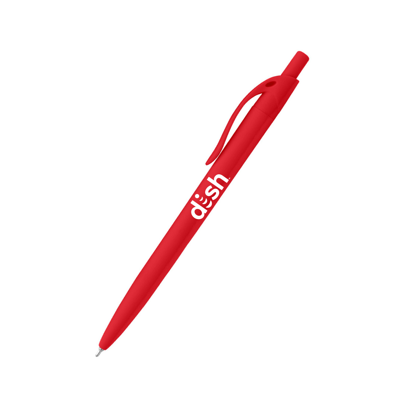 Sleek Rubberized Pen with Dish Logo