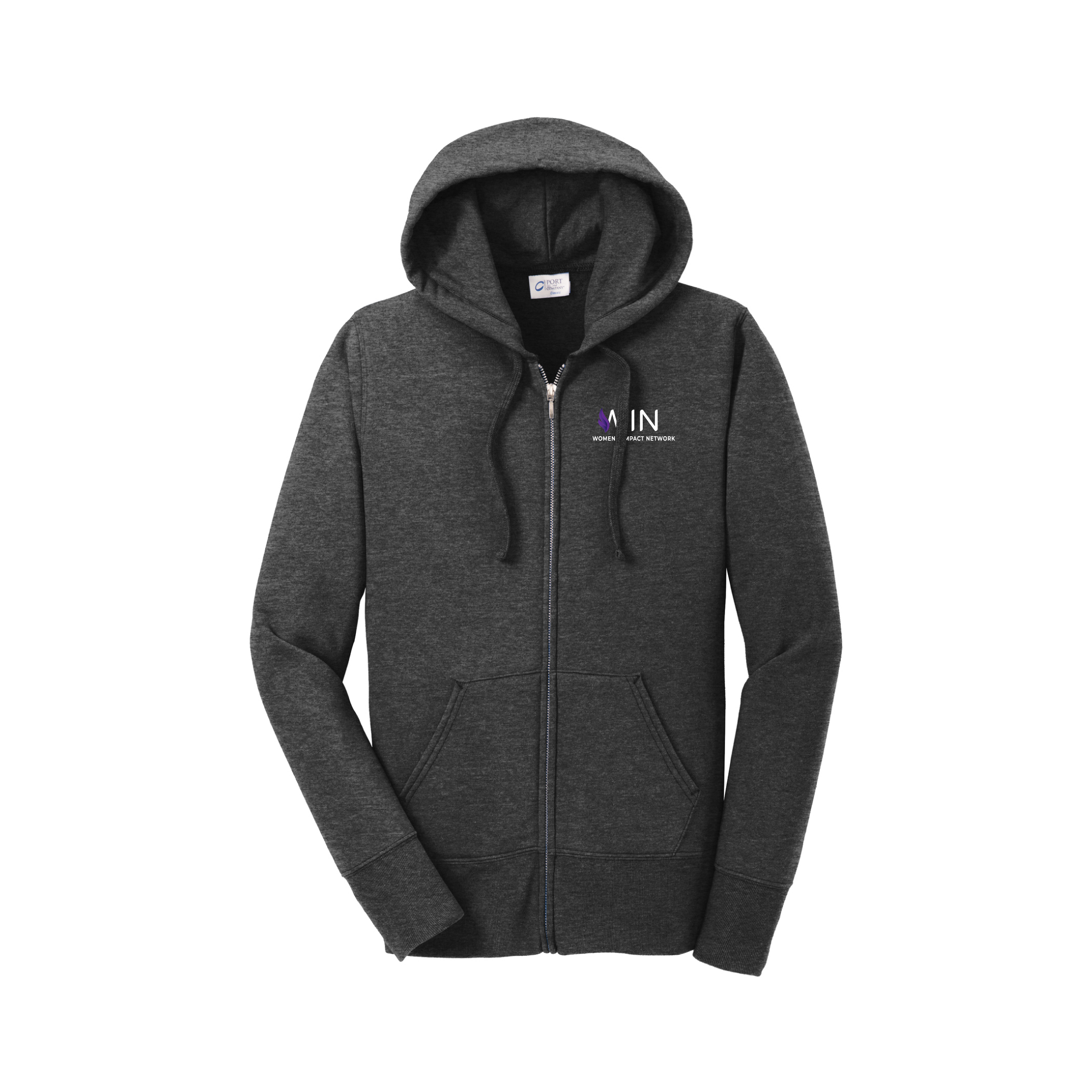 DWN Ladies Midweight Hooded Full-Zip Sweatshirt