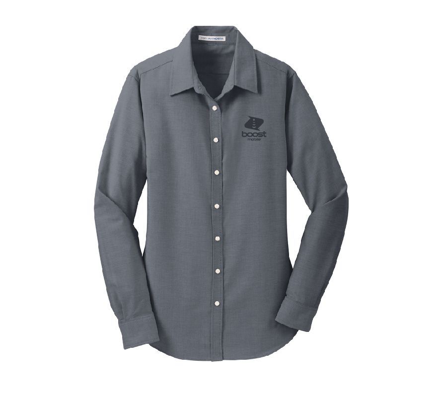 Port Authority Ladies SuperPro Oxford Shirt with Boost Logo
