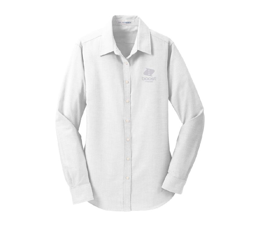 Port Authority Ladies SuperPro Oxford Shirt with Boost Logo #2