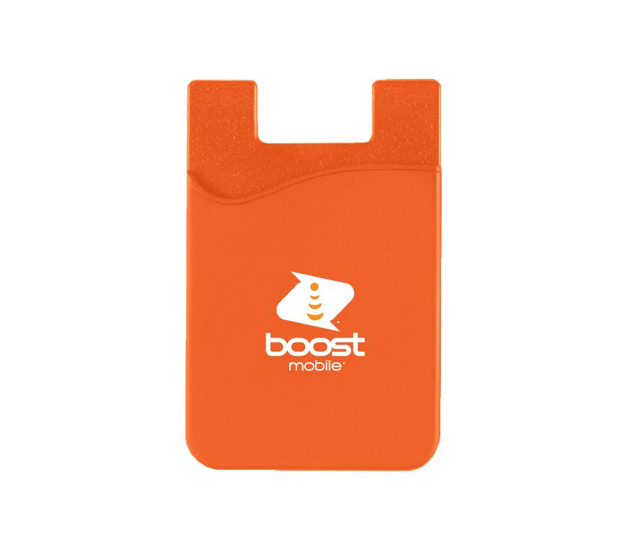 Silicone Phone Wallet with Boost Logo