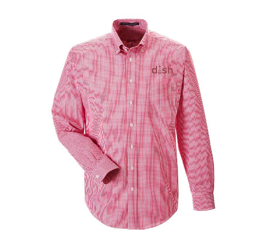 Men's Crown Woven Collection Gingham Check with Dish Logo #2