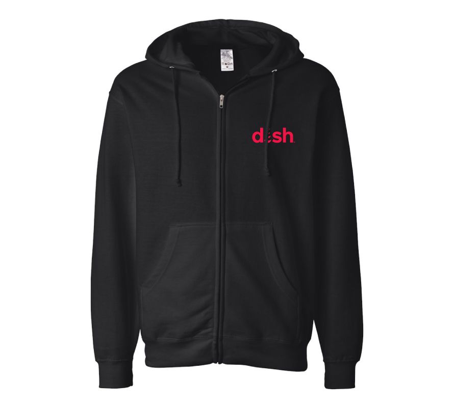 Midweight Full-Zip Hooded Sweatshirt with Dish Logo #2