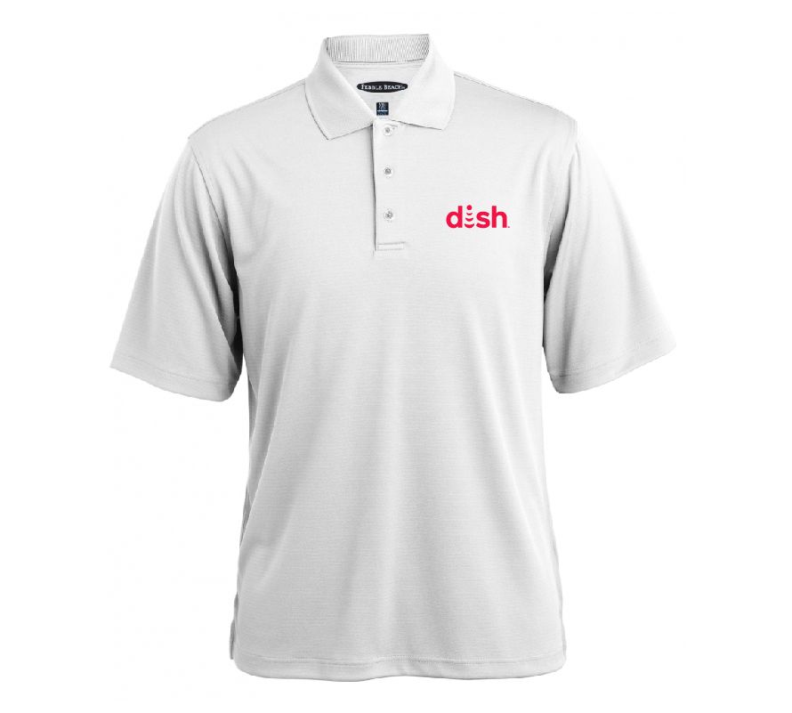 Pebble Beach Horizontal Textured Polo with Dish Logo #3