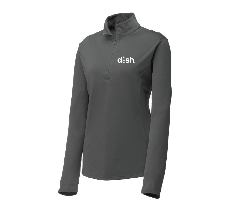 Ladies PosiCharge 1/4-Zip Pullover with Dish Logo #2