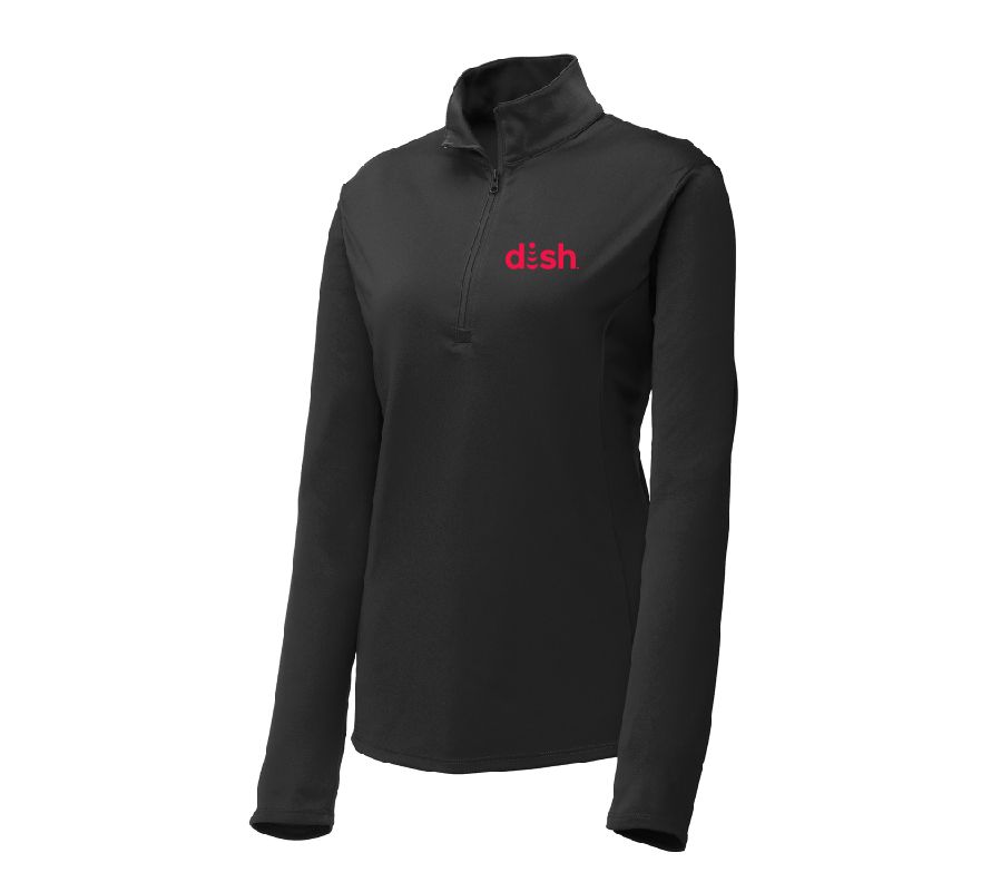 Ladies PosiCharge 1/4-Zip Pullover with Dish Logo #3