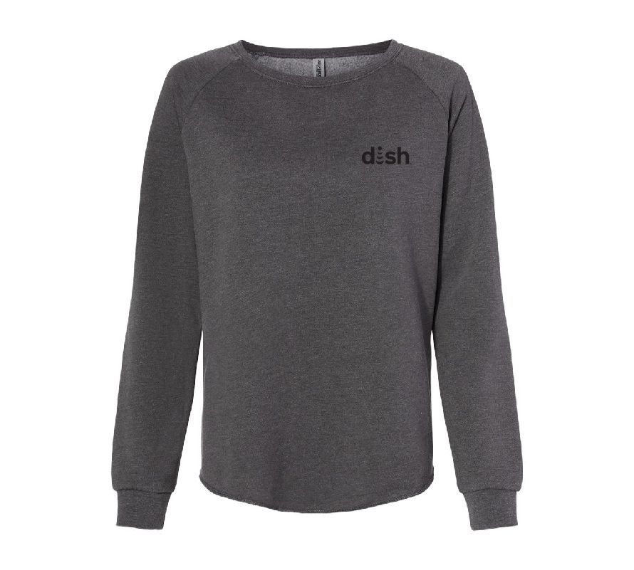 Women's California Wave Wash Crewneck Sweatshirt with Dish Logo