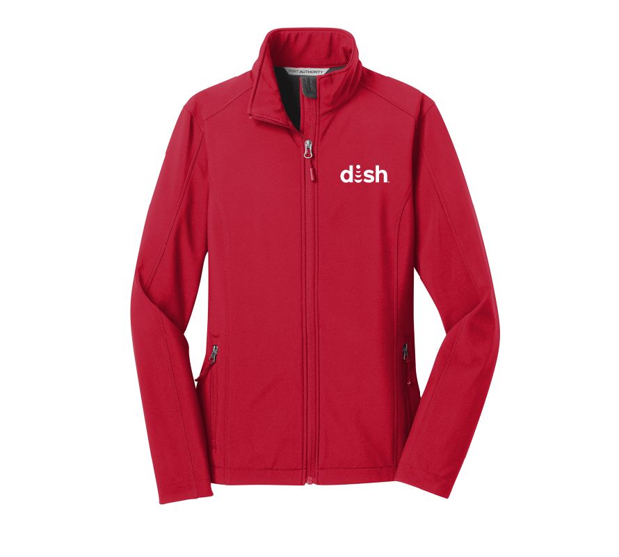 Ladies Core Soft Shell Jacket with Dish Logo