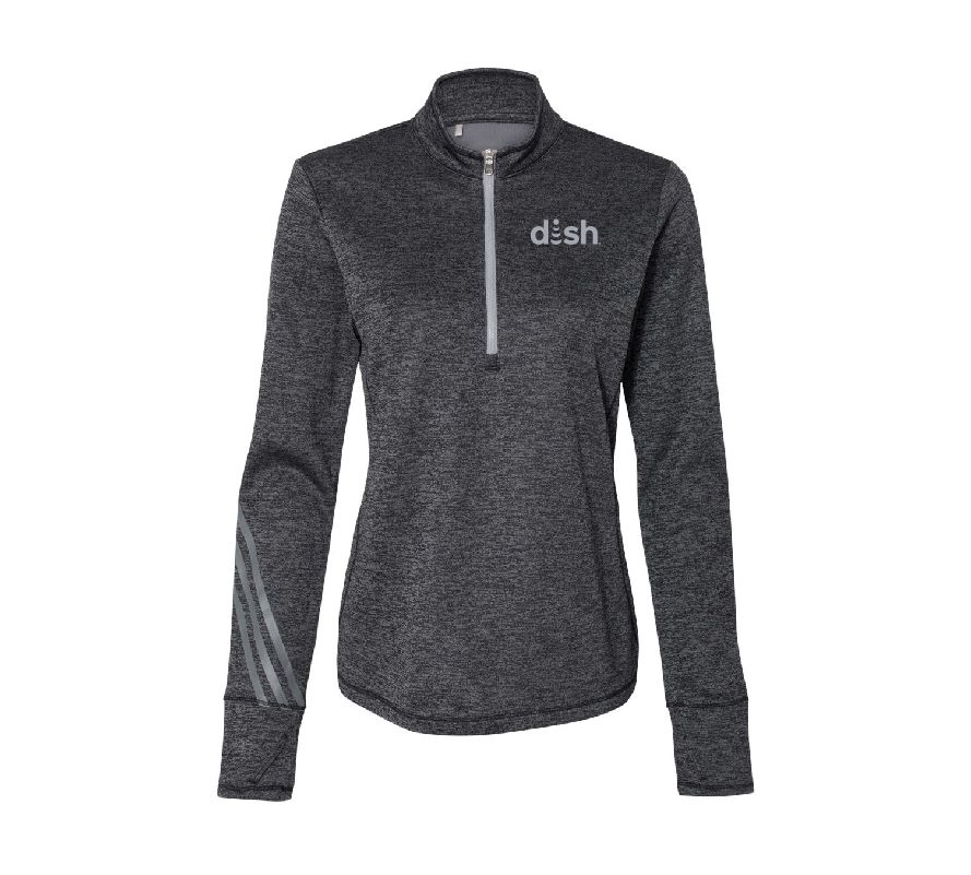 Adidas Women's Brushed Terry Heathered 1/4 Zip Pullover