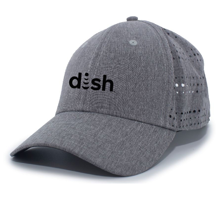 Perforated Hook and Loop Adjustable Cap with Dish Logo