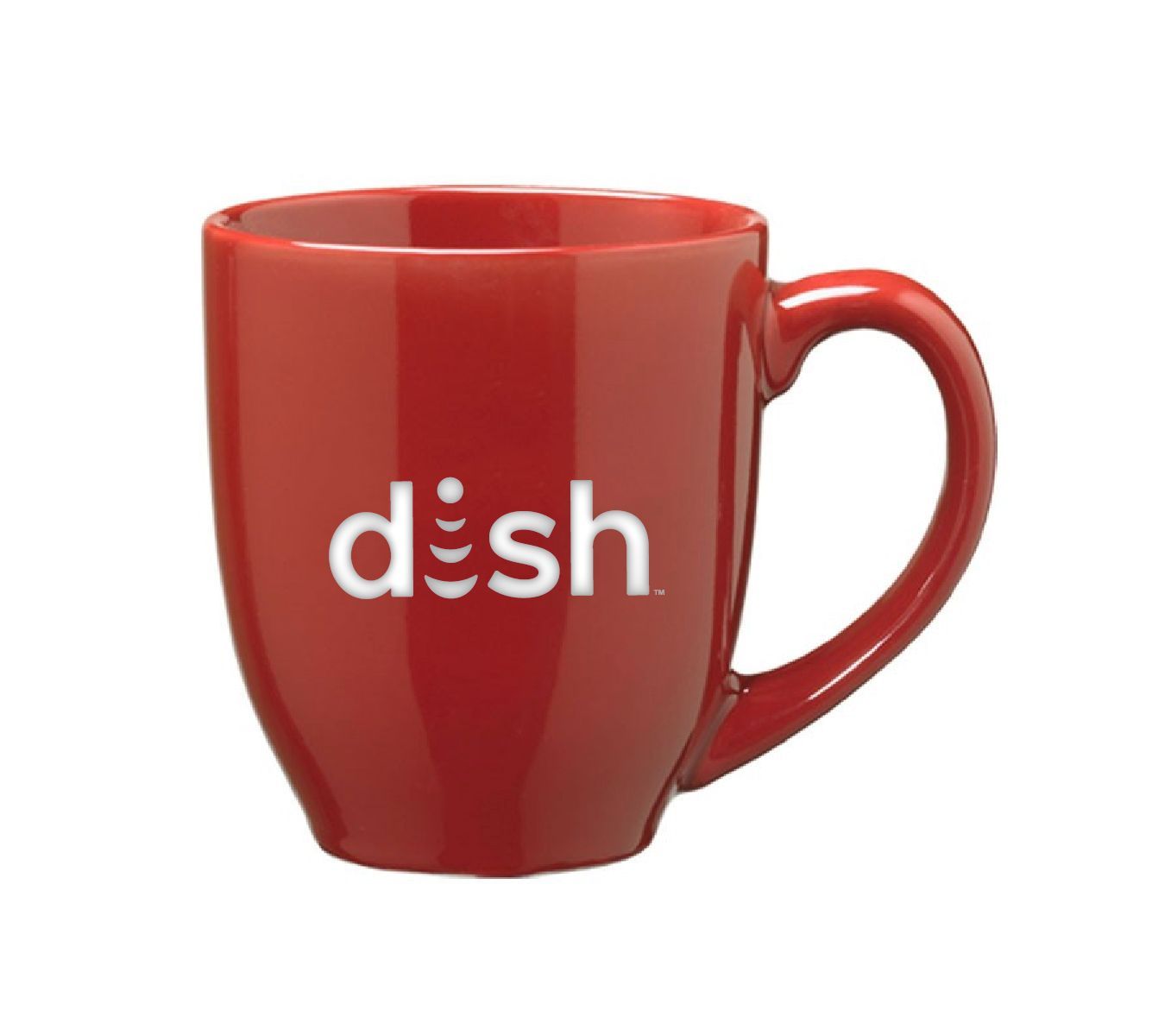 15 oz. Ceramic Bistro Coffee Mug with Dish Logo