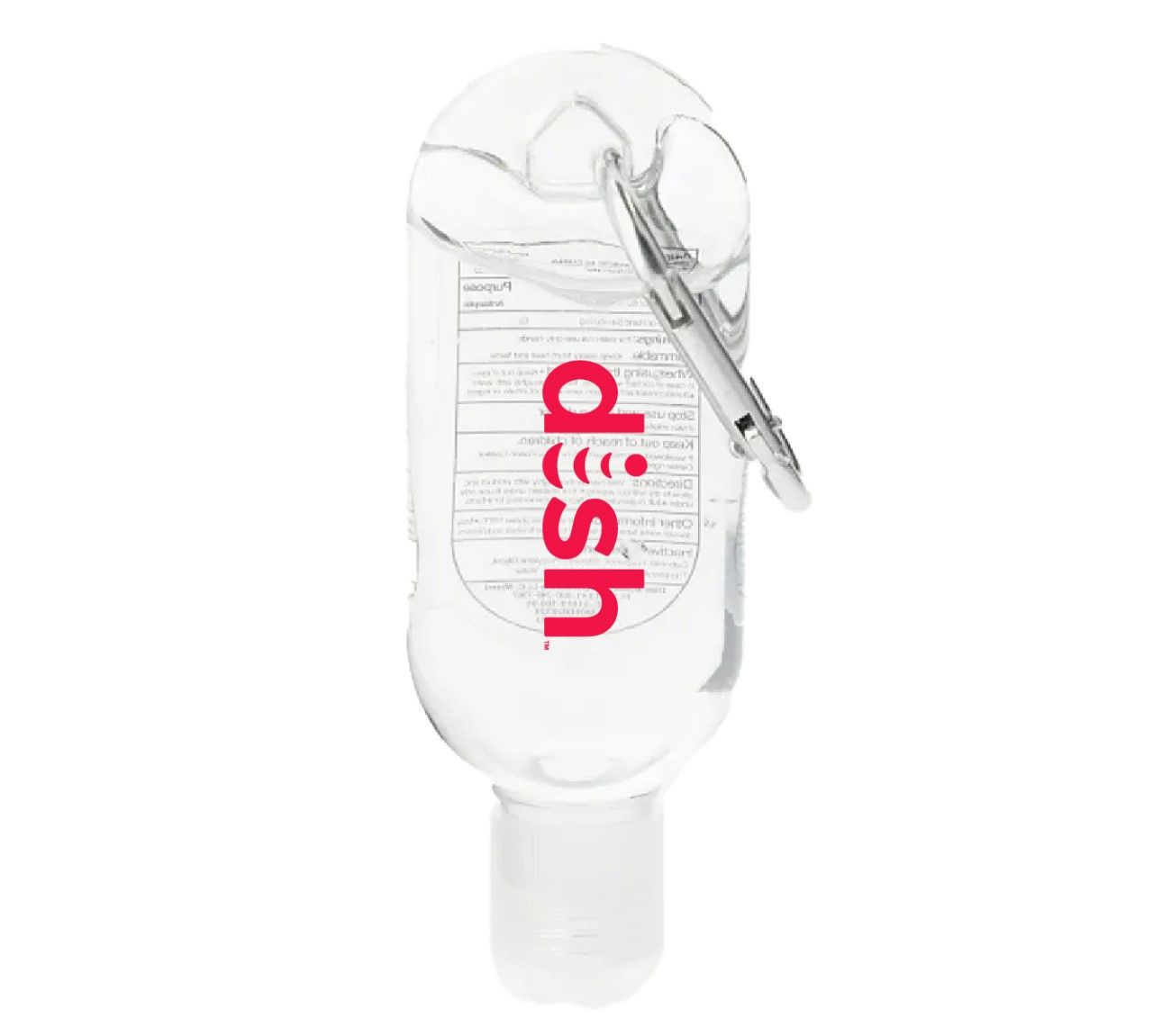 1.8 oz. Hand Sanitizer with Carabiner with Dish Logo