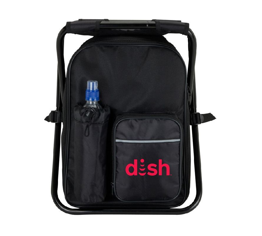 Cooler Backpack Chair with Dish Logo