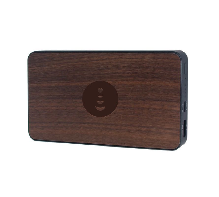 Wood Qi Power Bank with Enterprise Logo