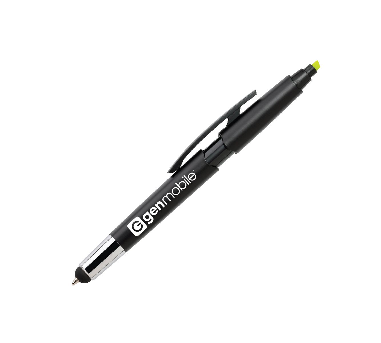 3-In-1 Ballpoint Pen/Highlighter/Stylus with Gen Mobile Logo