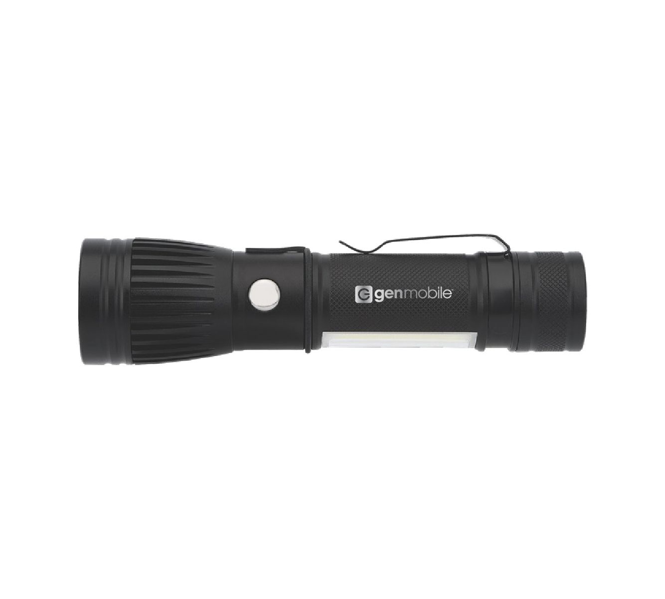 Channel LED / COB Rechargeable Flashlight with Gen Mobile Logo
