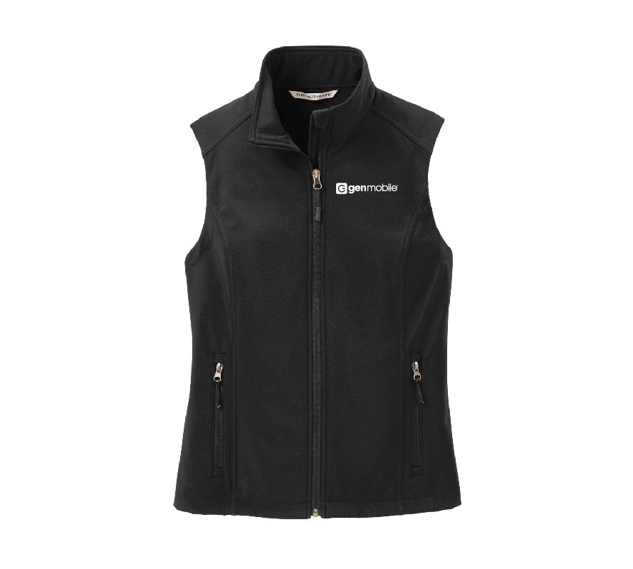 Ladies Core Soft Shell Vest with GenMobile Logo #2