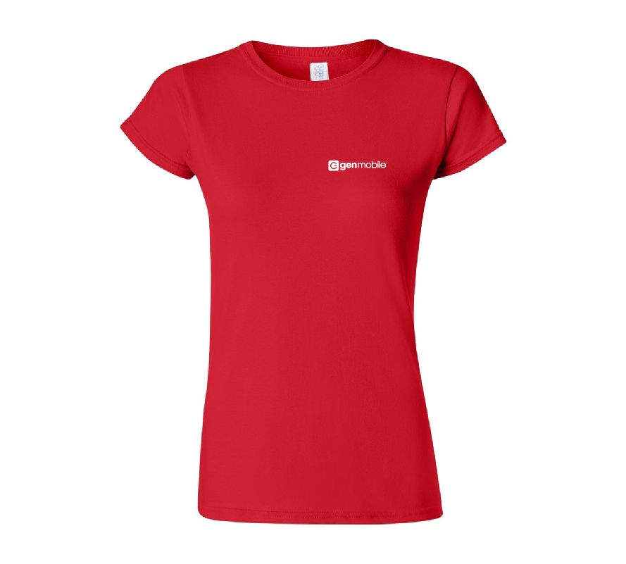 Gildan Women's Softstyle T-Shirt with GenMobile Logo #3