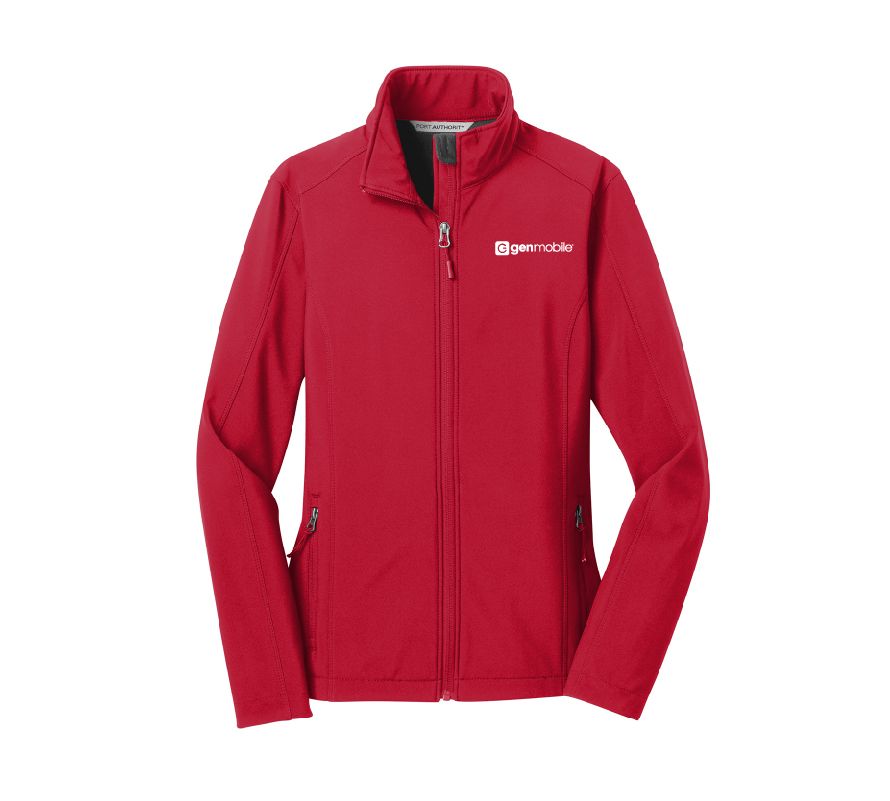 Ladies Core Soft Shell Jacket with GenMobile Logo #2