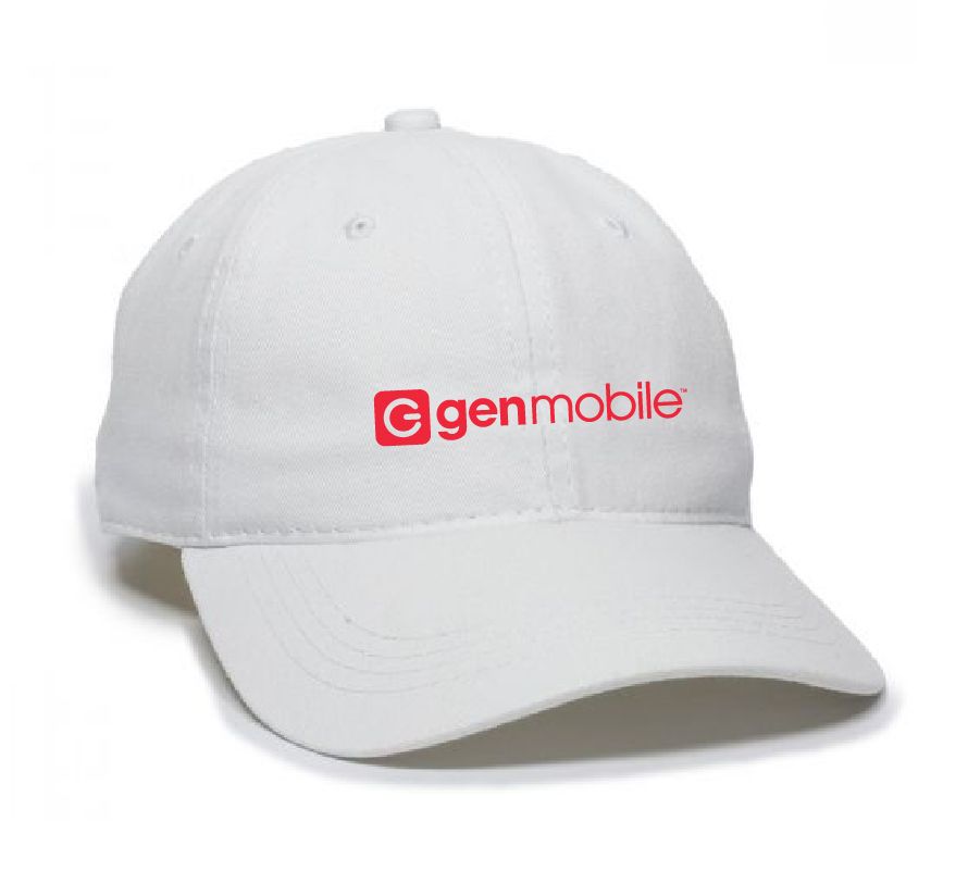 Garment Washed Cotton Twill Cap with GenMobile Logo #3