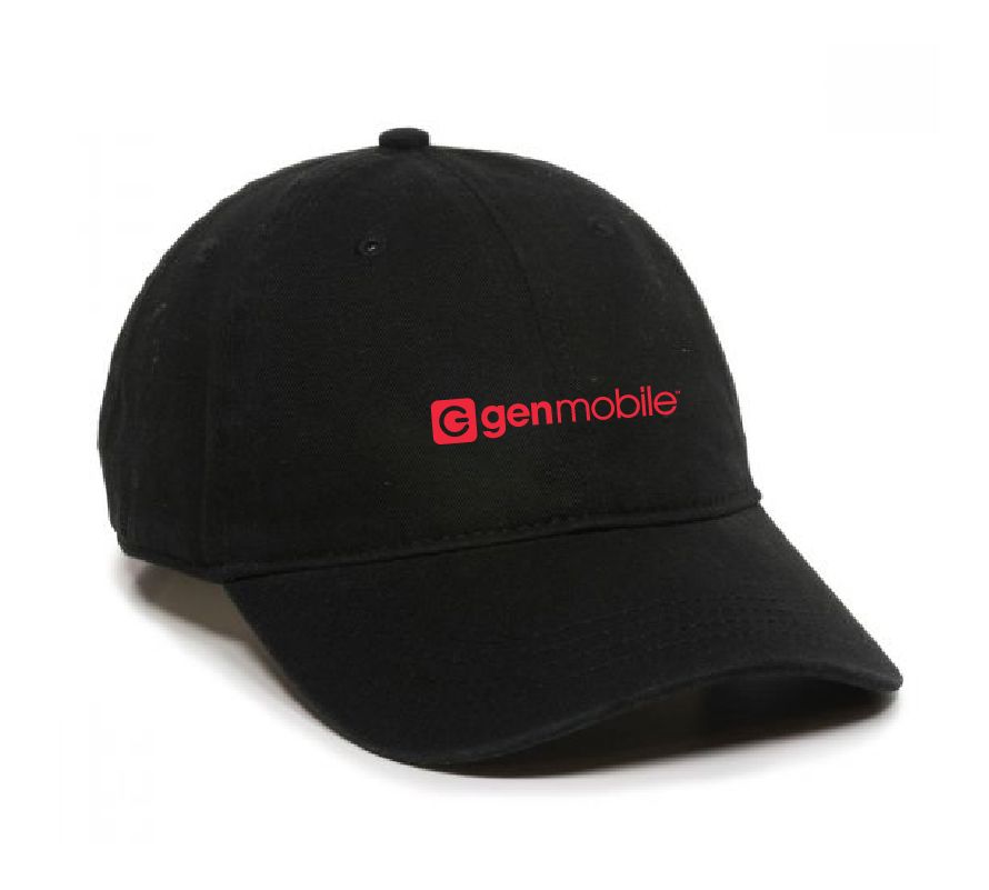 Garment Washed Cotton Twill Cap with GenMobile Logo #5