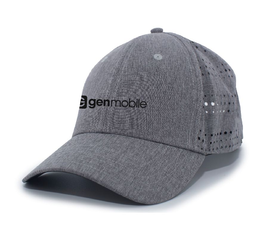 Perforated Hook and Loop Adjustable Cap with GenMobile Logo