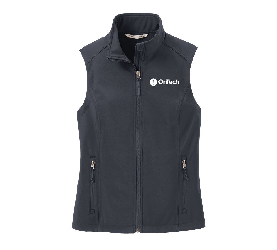 Ladies Core Soft Shell Vest with OnTech Logo