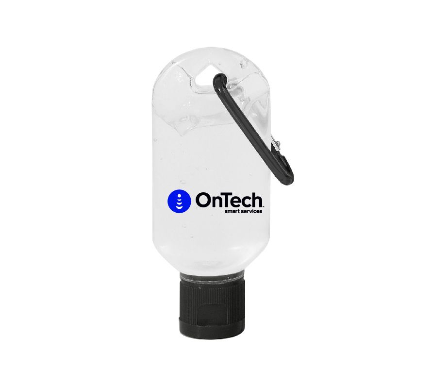 1.8 oz. Hand Sanitizer with Carabiner with OnTech Logo