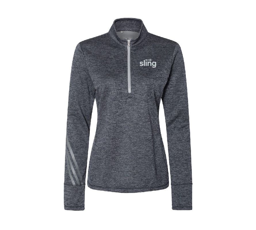 Adidas Women's Brushed Terry Heathered 1/4 Zip Pullover #2