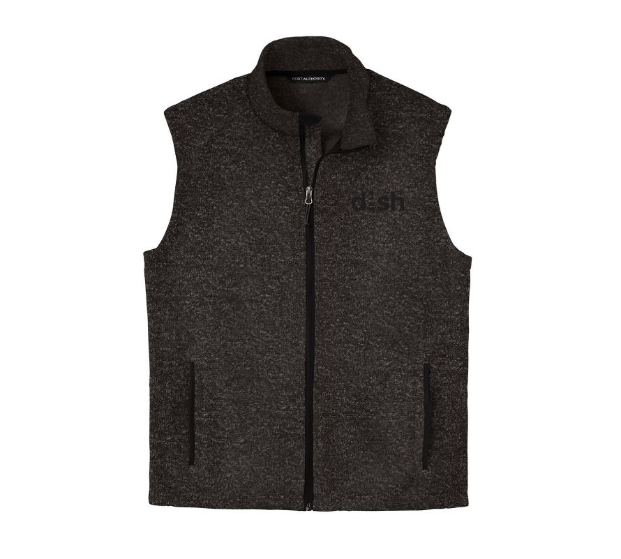 Sweater Fleece Vest with Dish Logo