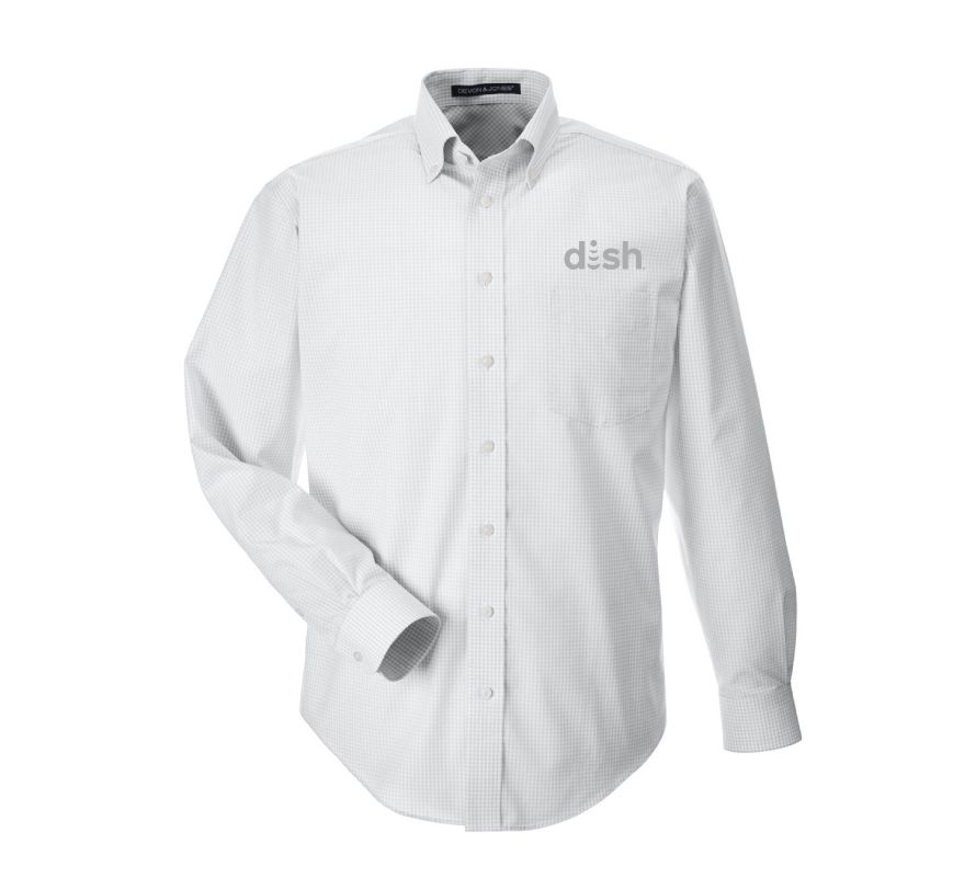 Men's Crown Woven Collection Gingham Check with Dish Logo