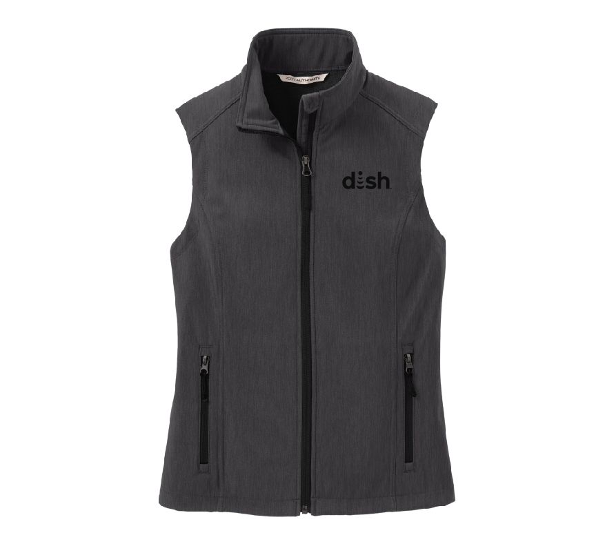 Ladies Core Soft Shell Vest with Dish Logo