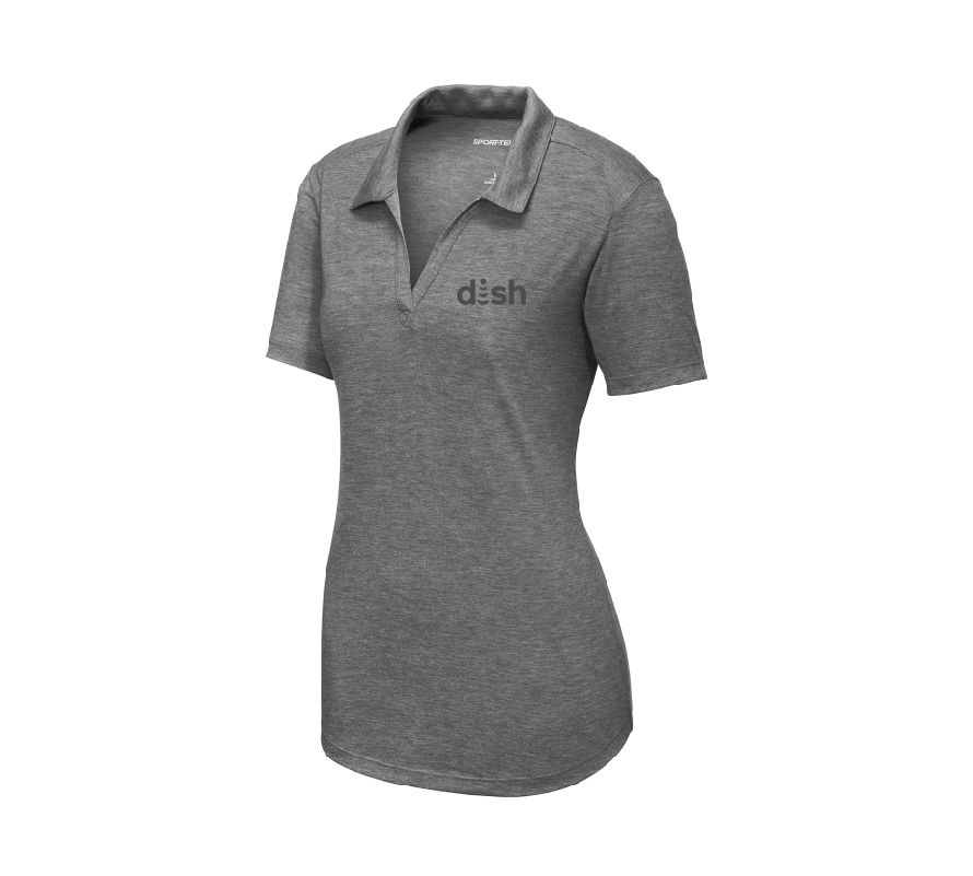 PosiCharge Ladies Tri-Blend Wicking Polo with Dish Logo