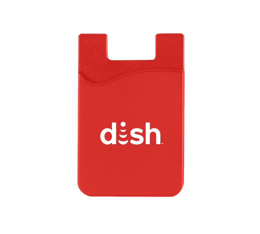 Silicone Phone Wallet with Dish Logo