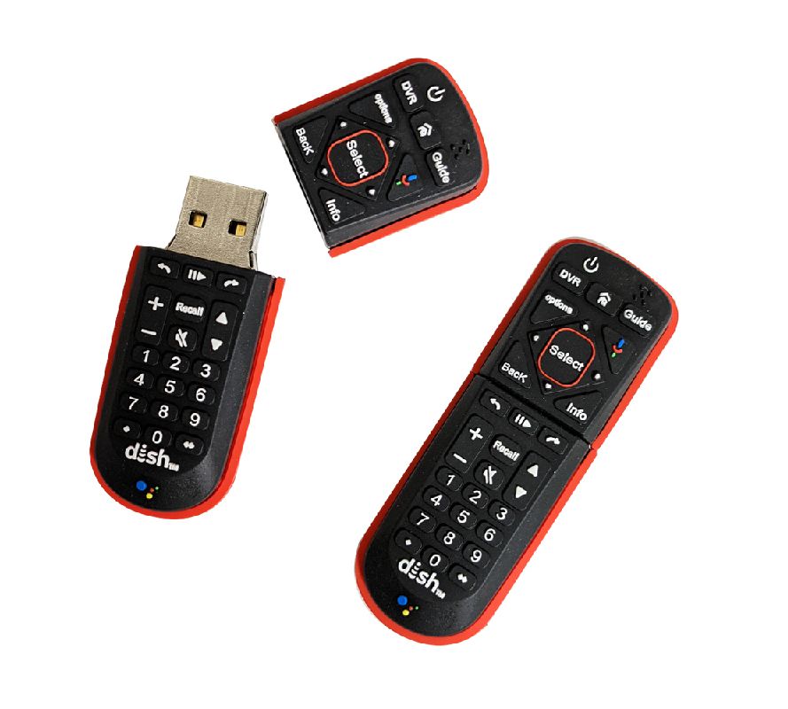Voice Remote 8GB 3D USB Flash Drive with Dish Logo