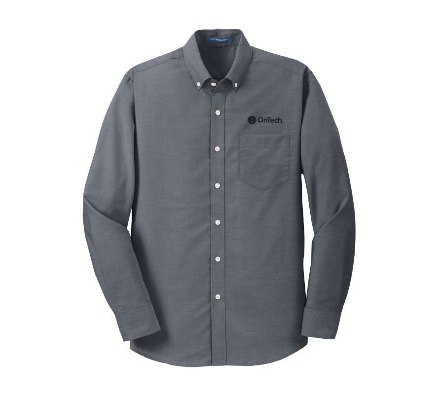 Port Authority Men's SuperPro Oxford Shirt with OnTech Logo