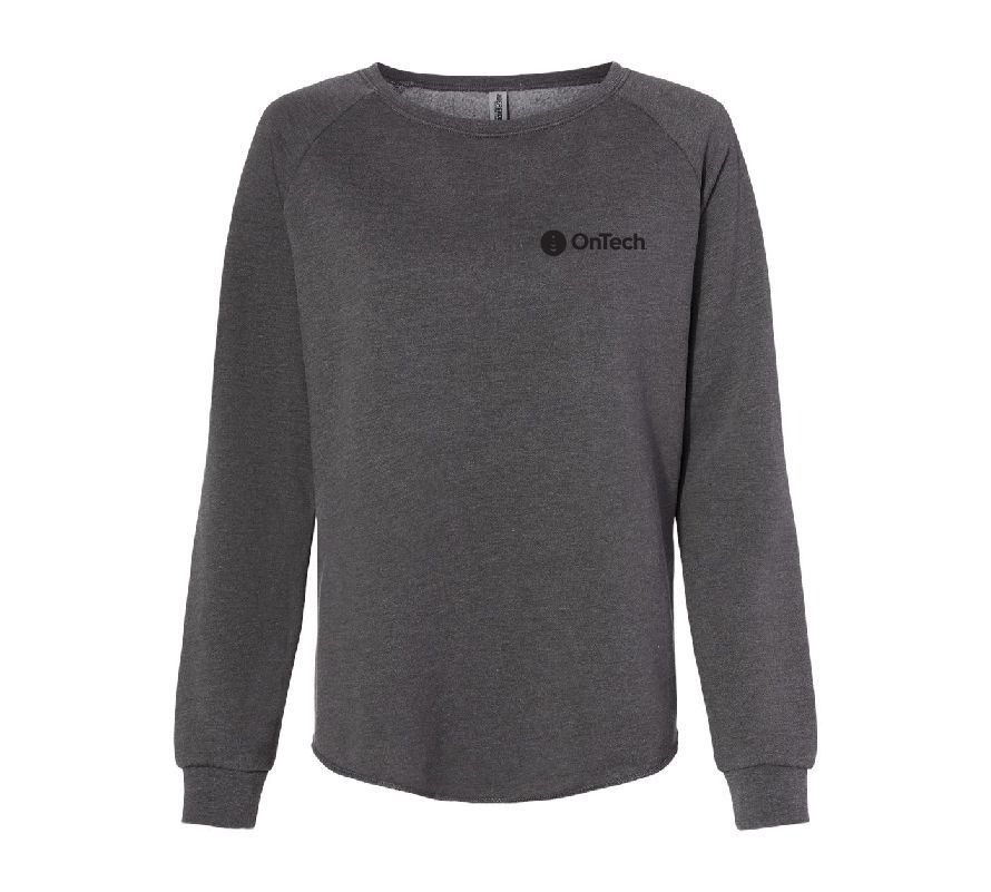 Women's California Wave Wash Crewneck Sweatshirt with OnTech Logo