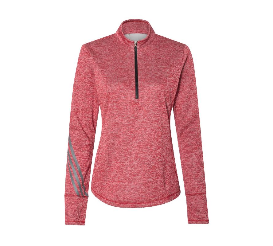 Adidas Women's Brushed Terry Heathered 1/4 Zip Pullover
