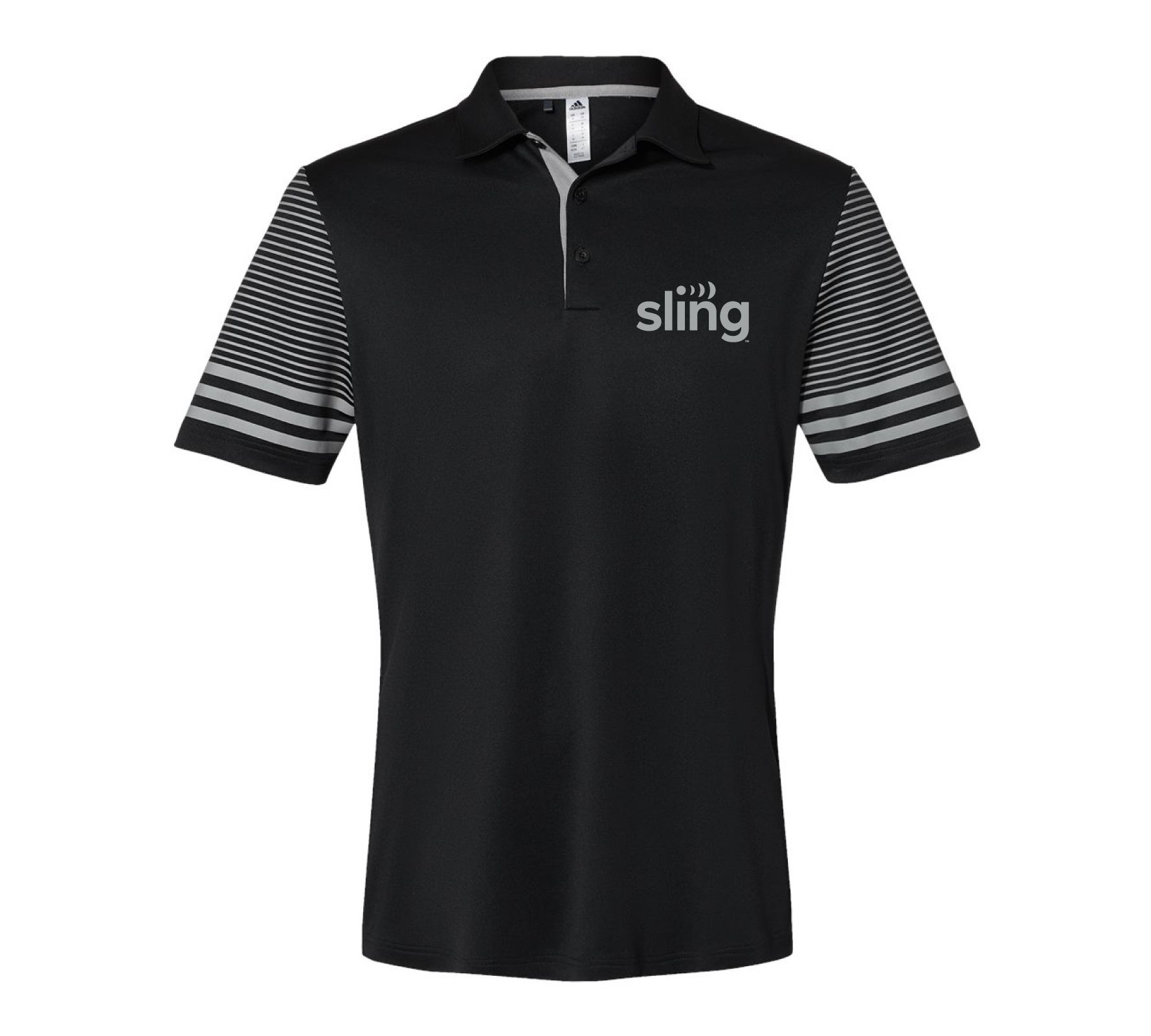 Adidas Striped Sport Shirt with Sling Logo