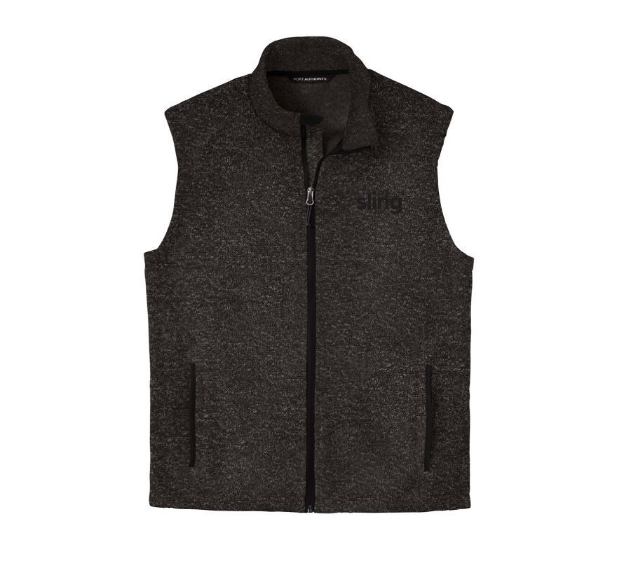 Sweater Fleece Vest with Sling Logo