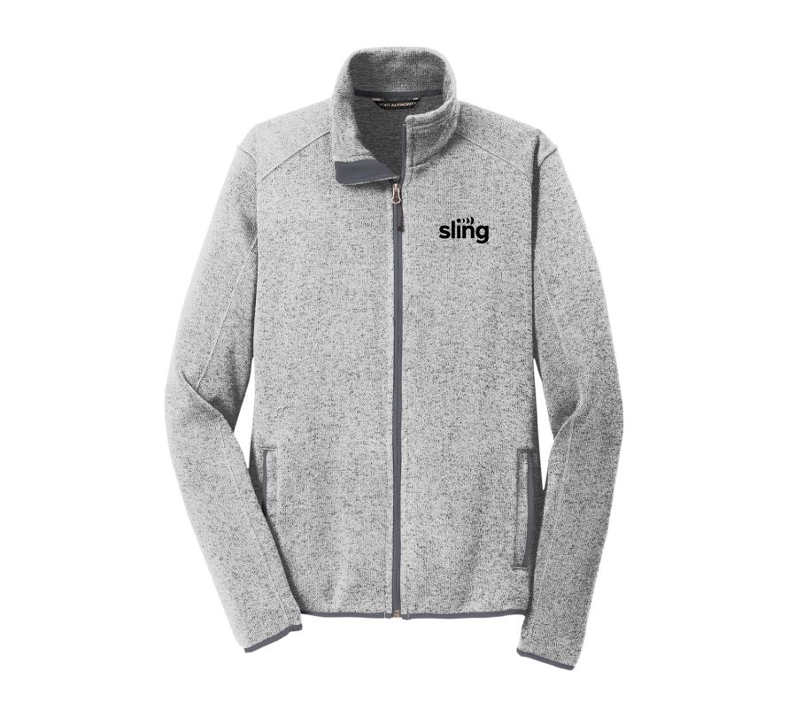 Sweater Fleece Jacket with Sling Logo