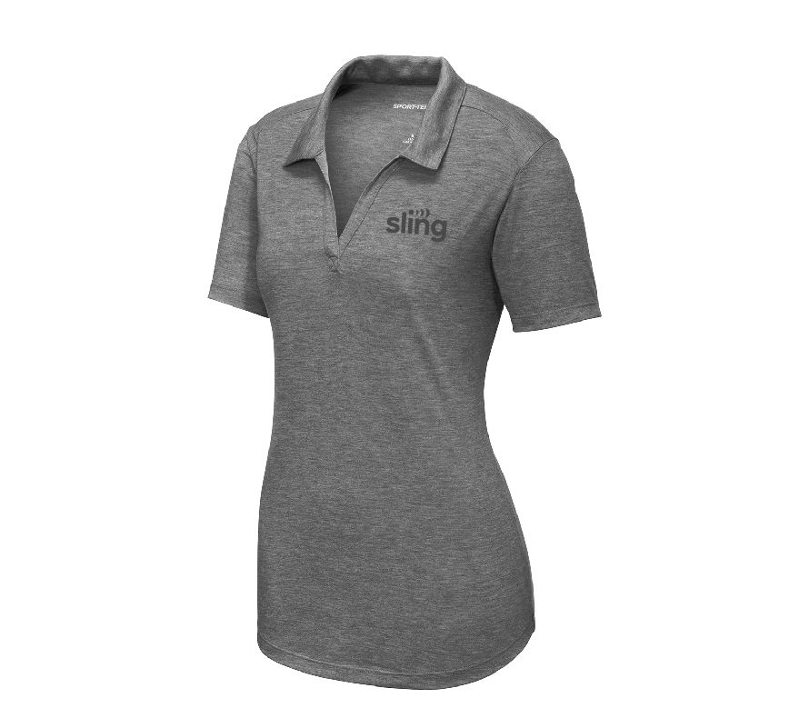 PosiCharge Ladies Tri-Blend Wicking Polo with Sling Logo