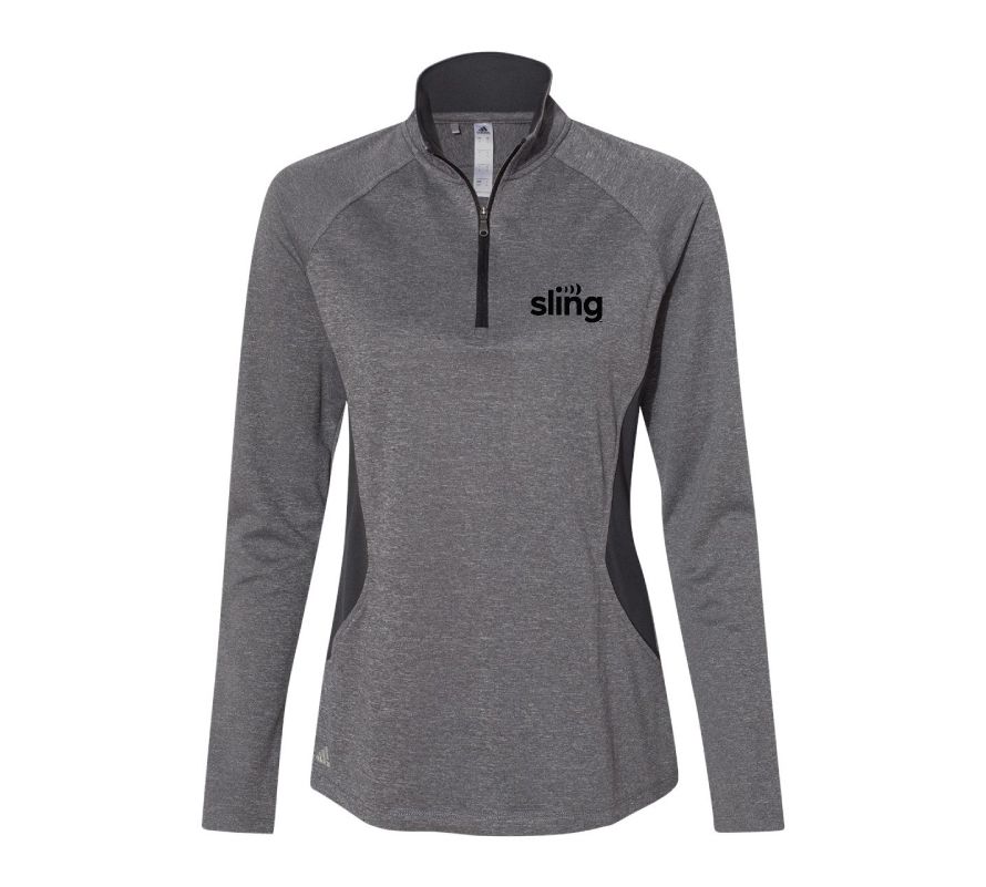 Adidas Women's Lightweight 1/4 Zip Pullover with Sling Logo