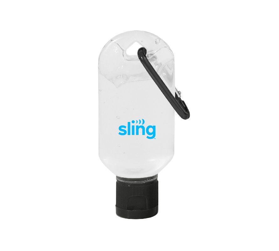 1.8 oz. Hand Sanitizer with Carabiner with Sling Logo