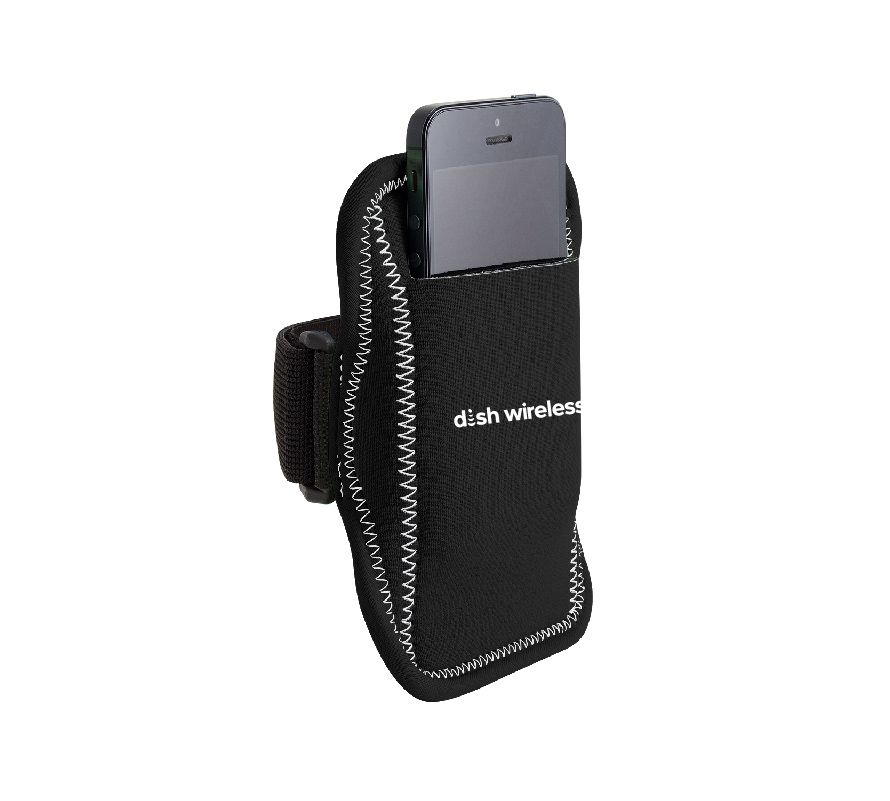 Jogstrap Neoprene Smartphone Holder with Dish Wireless Logo