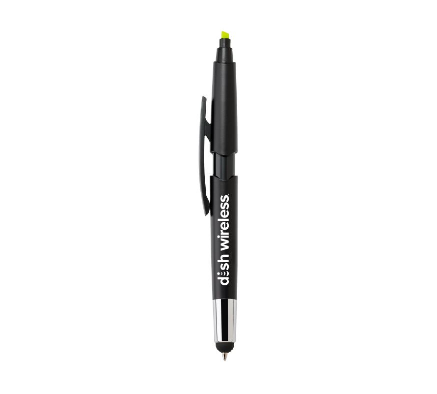 3-In-1 Ballpoint Pen/Highlighter/Stylus with Dish Wireless Logo